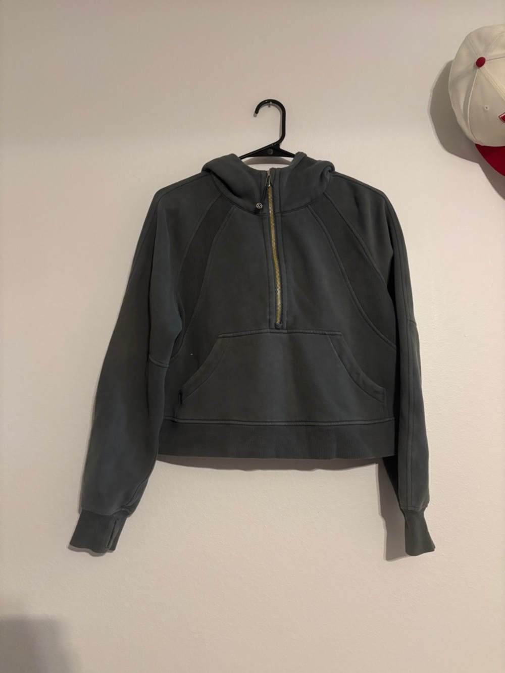 lululemon athletica Women's Half-Zip Hoodie - Charcoal Gray